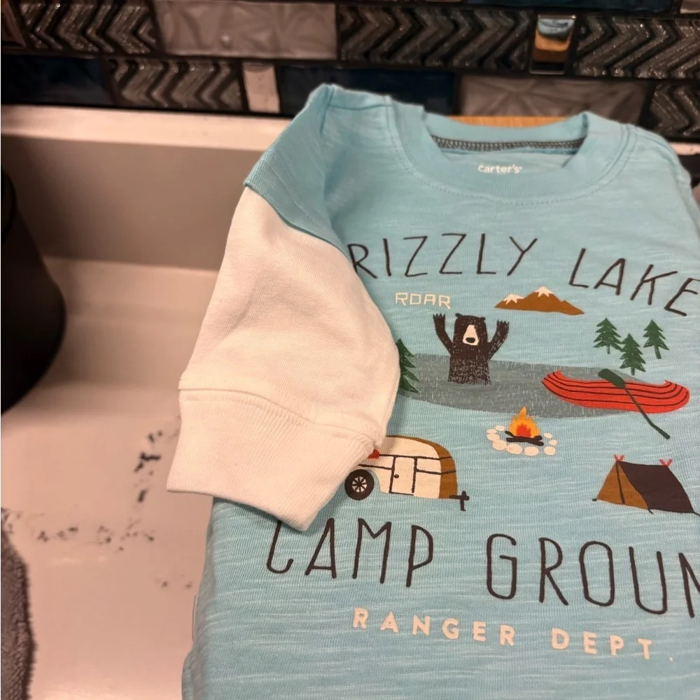Carter's Aqua Grizzly Lake Camp Tee